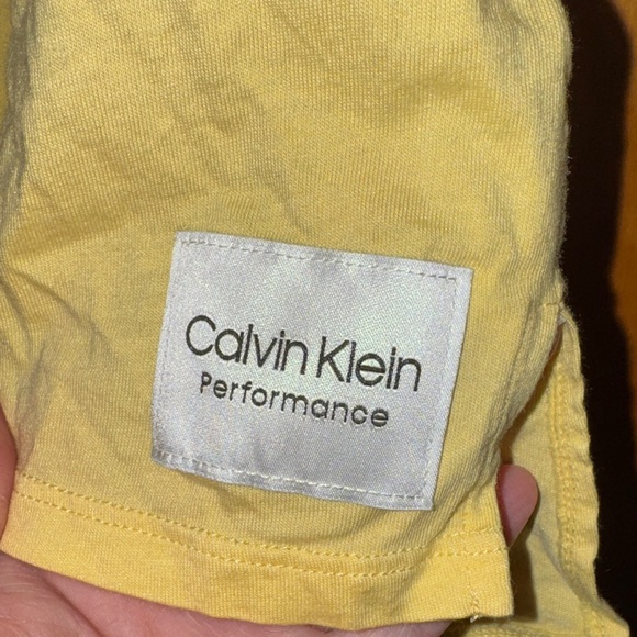 Calvin Klein Soft Yellow Short Sleeve Tee - Picture 2 of 4